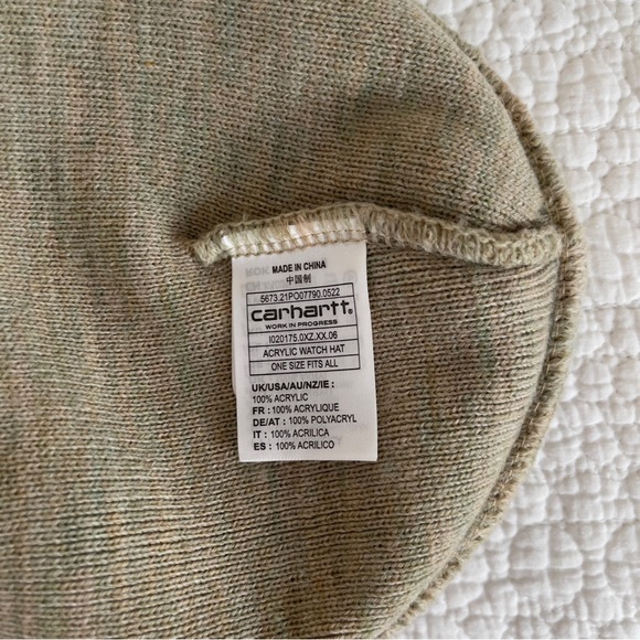 Carhartt Unisex The Acrylic Watch Hat in Ammonite Heather OS NWOT Beanie Knit - Picture 4 of 5